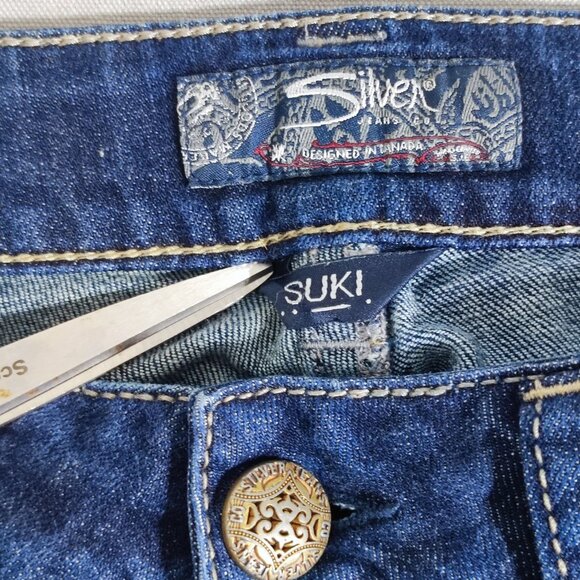 Silver Jeans women's size 28 ink blue colour Suki mid-rise bootcut - Picture 6 of 13